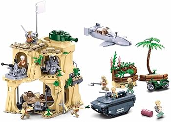 Sluban   Army 10 in 1 Aircraft Carrier (Gift Box Packing) 361 stuks, M38 B0662, meerkleurig