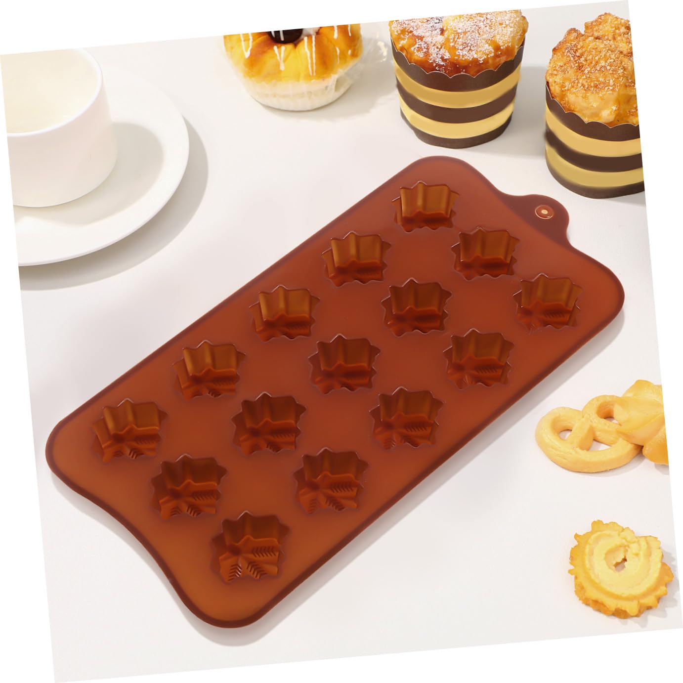 Amosfun 3 Ensembles Moule À Chocolat Mini Moules À Cheesecake Outil De Boulangerie Fabrication De Bonbons Moules À Fondant Pour Boulangers À Feuilles Moules À Gâteaux Pour La 6 pièces * 3