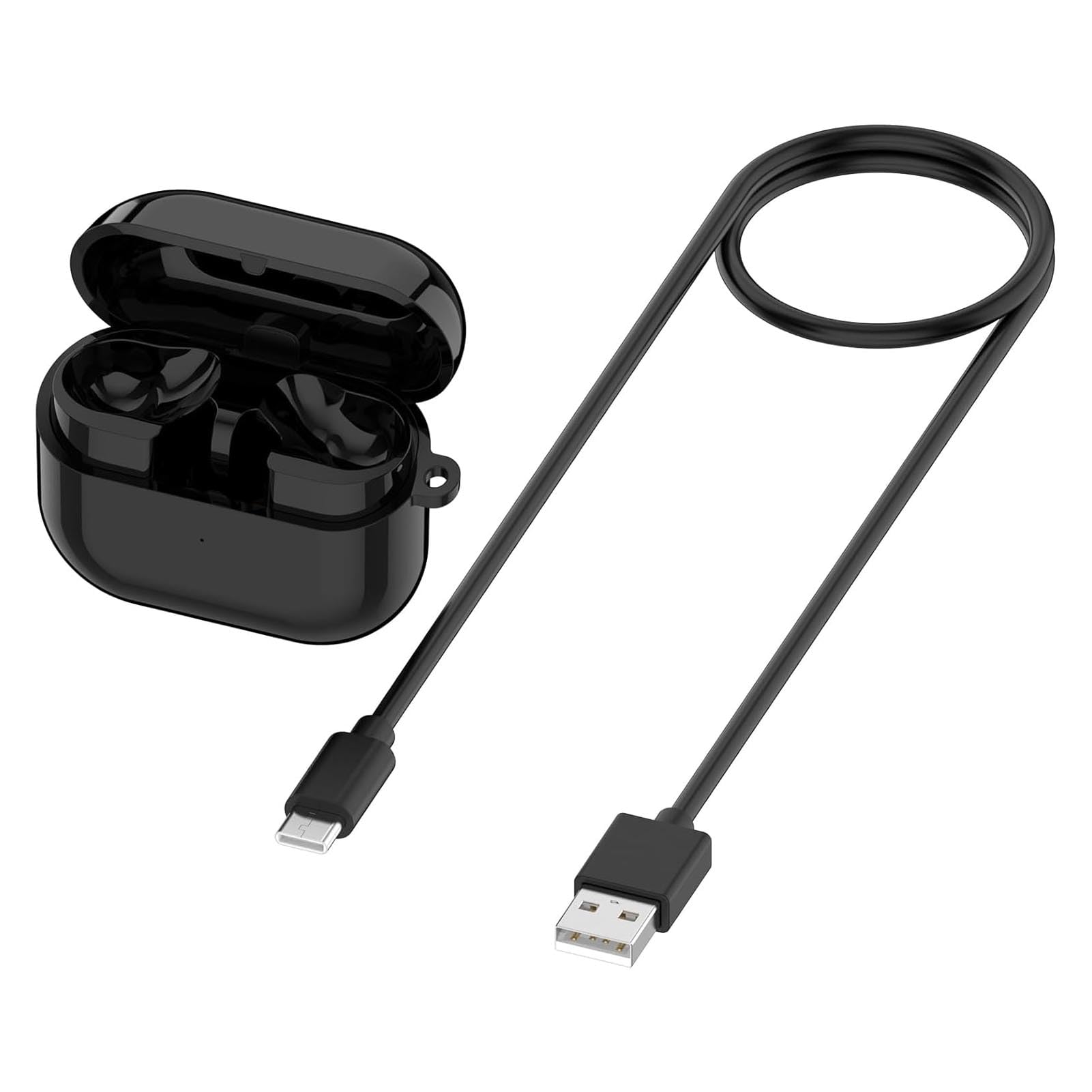 Cryfokt Custodia di Ricarica per Auricolari, Materiale di Alta qualità, Molteplici Funzioni di Protezione per gli Appassionati di Esercizio (BLACK)