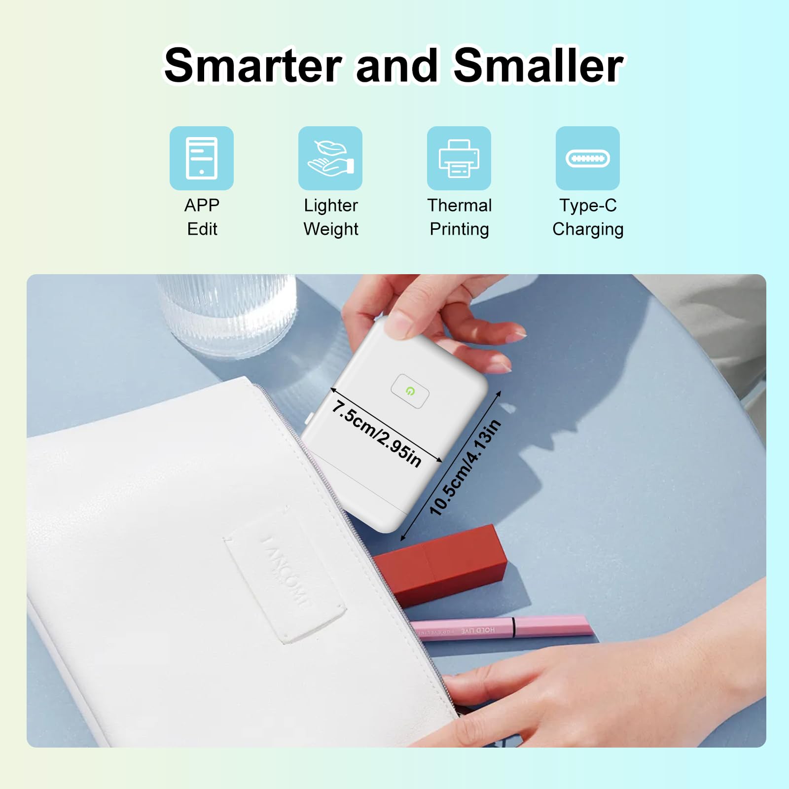 MARKLIFE Etiqueteuse Imprimante Etiquette Code Barre Mini Machine A