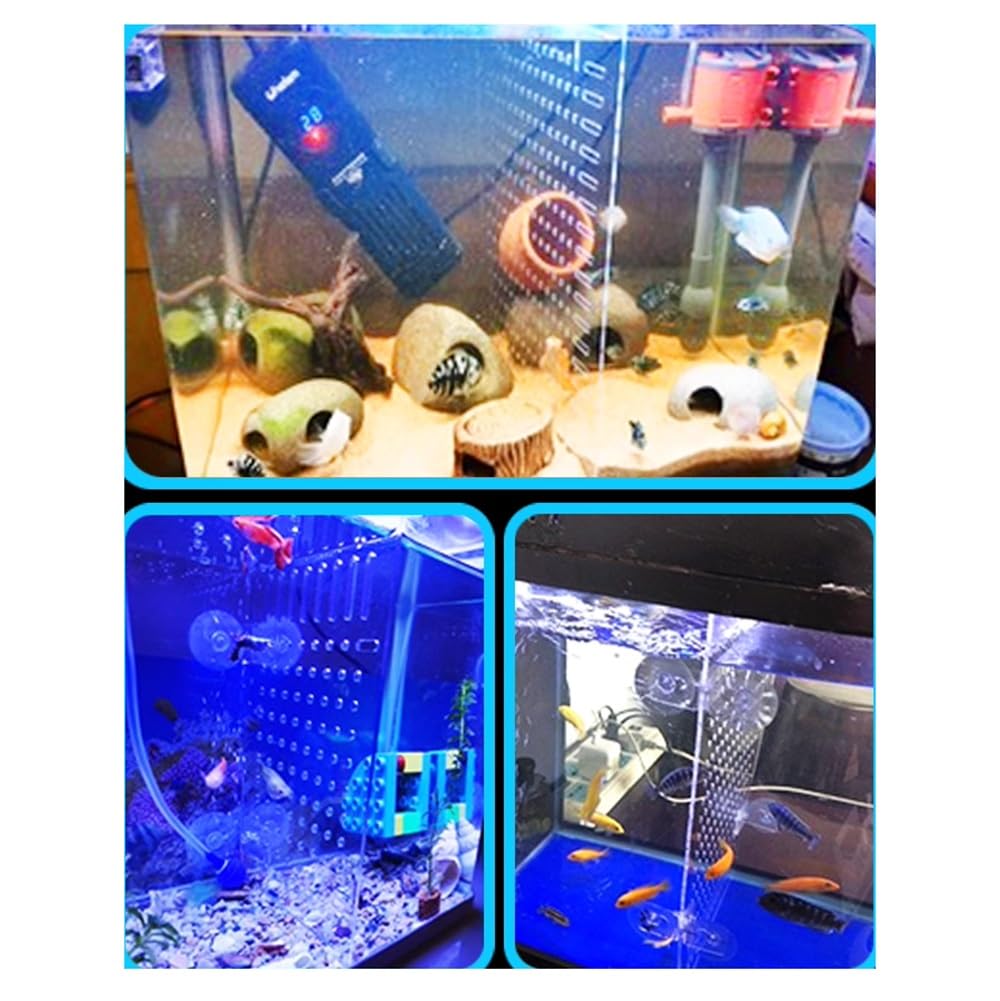 Divisori per Acquario Pannello isolante trasparente per acquario, divisorio acrilico, partizione di rete, previene i pesci, attacco di lotta con le tartarughe, ogni trasparente, dimensioni: 40 x 50 c