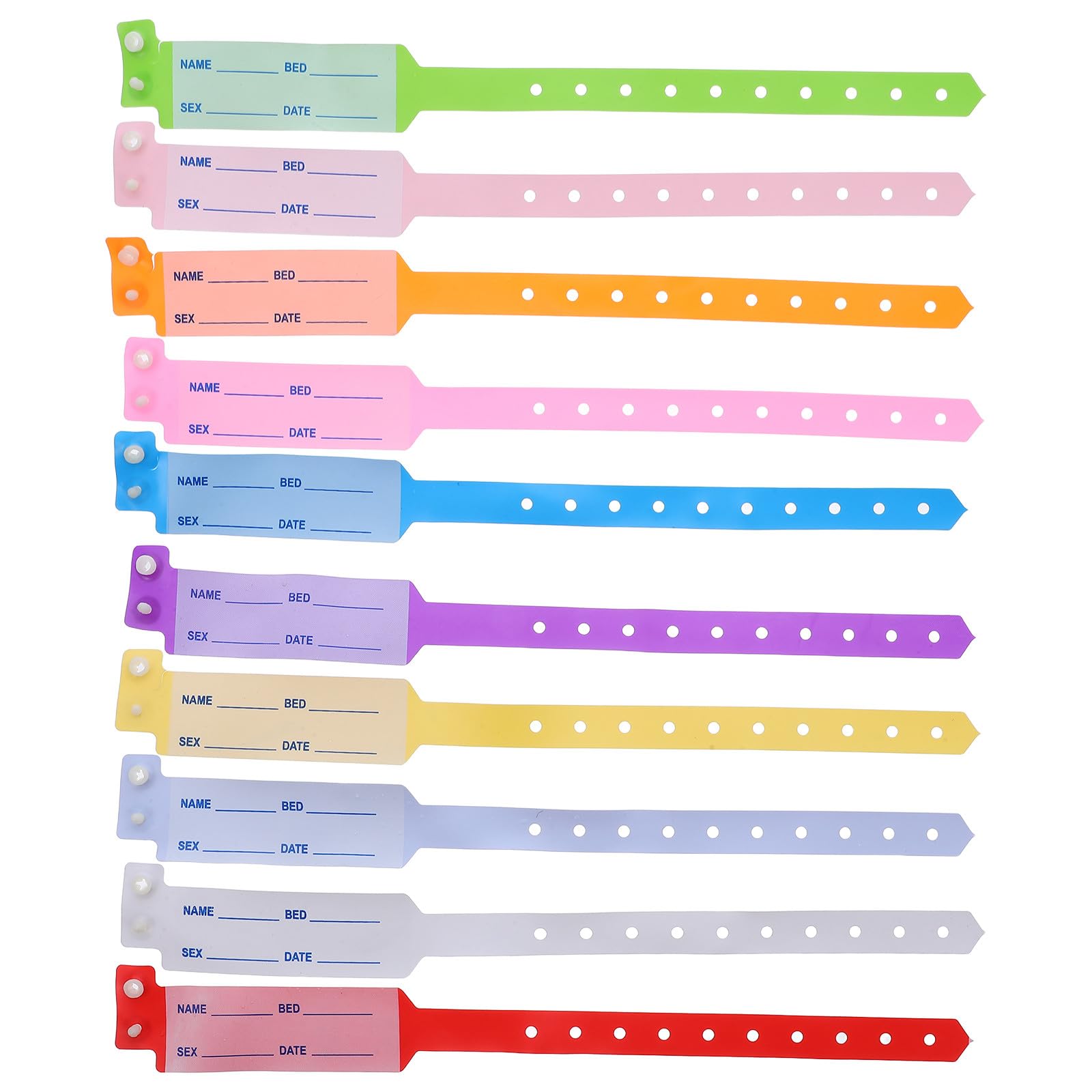 UKCOCO Bracelets D'identification D'hôpital Design Prêt pour Urgence Lot de 100 en Pvc Imperméables pour Patients Âgés et Garçon et Filles pour Admission et Soins