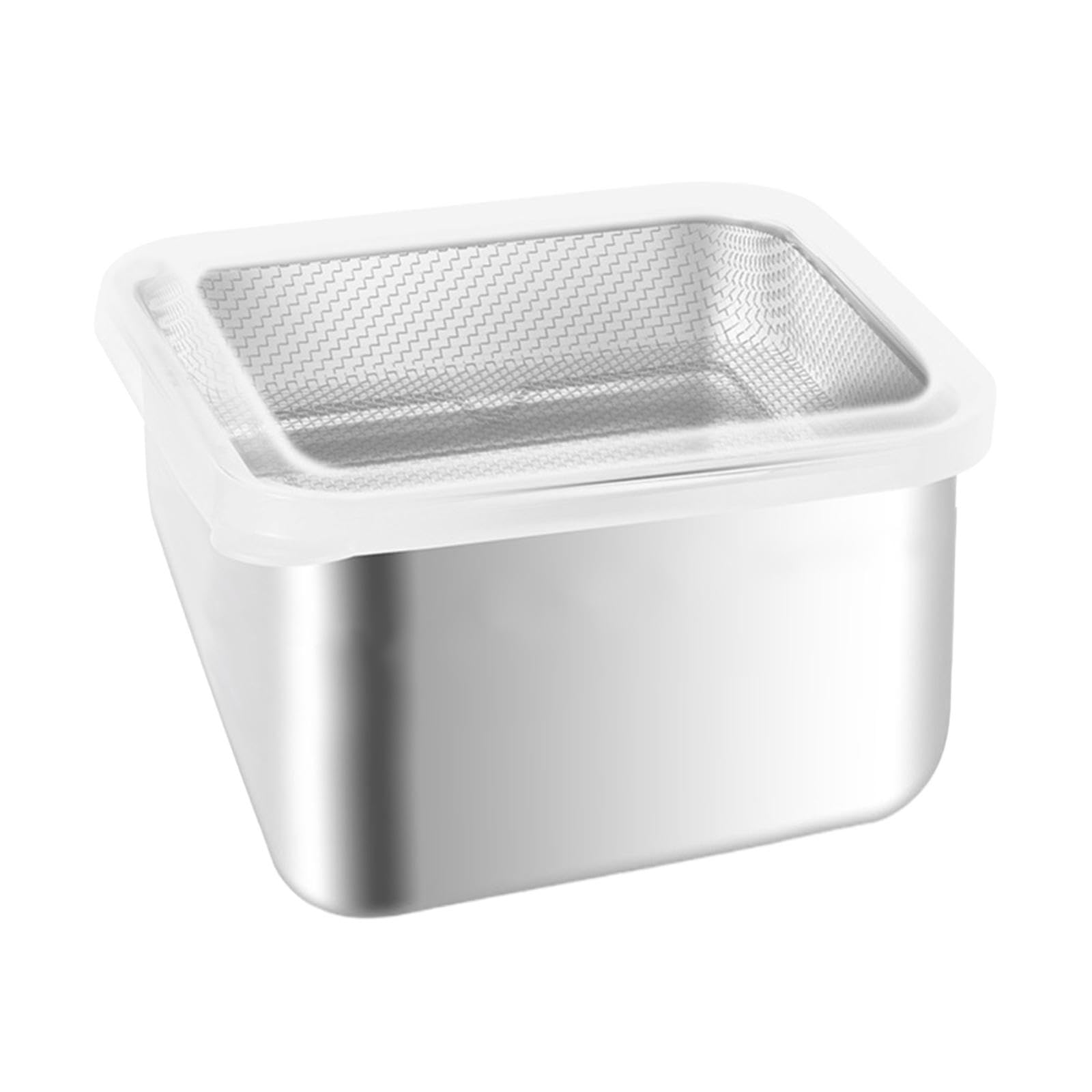 Stainless Steel Food Container with Strainer Colander Set for Lettuce Fruits 2500ml