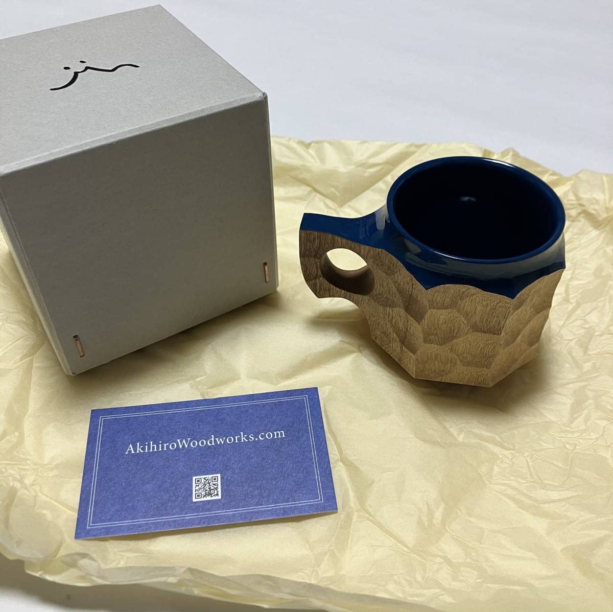 Amazon.com: Akihiro Woodworks Jincup Urushi Hybrid Blue M Akihiro 