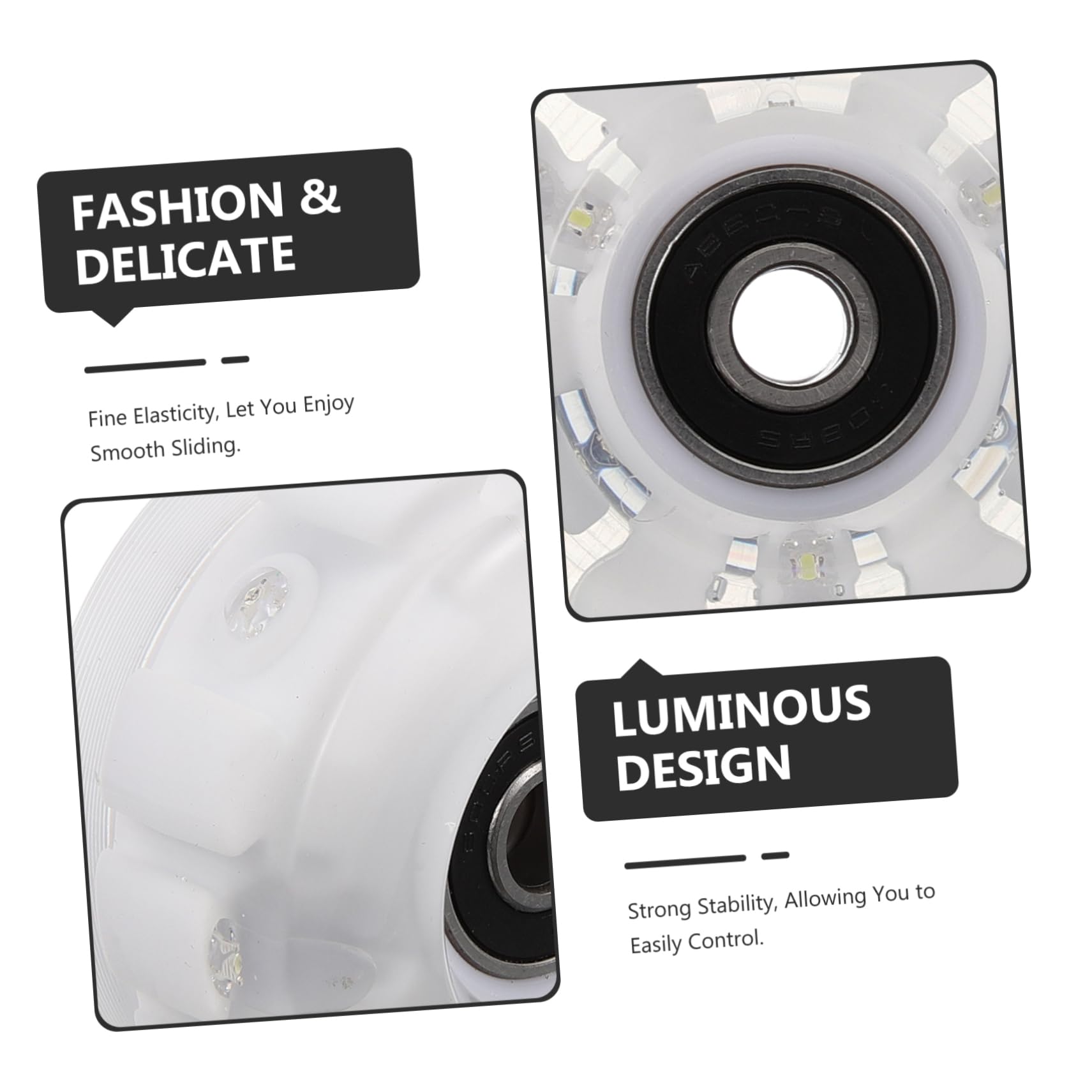 SUPVOX 1Set Light Up Roller Skating Wheels of Flashing Wheels for Skates for Use Accessory for Beginners Professionals