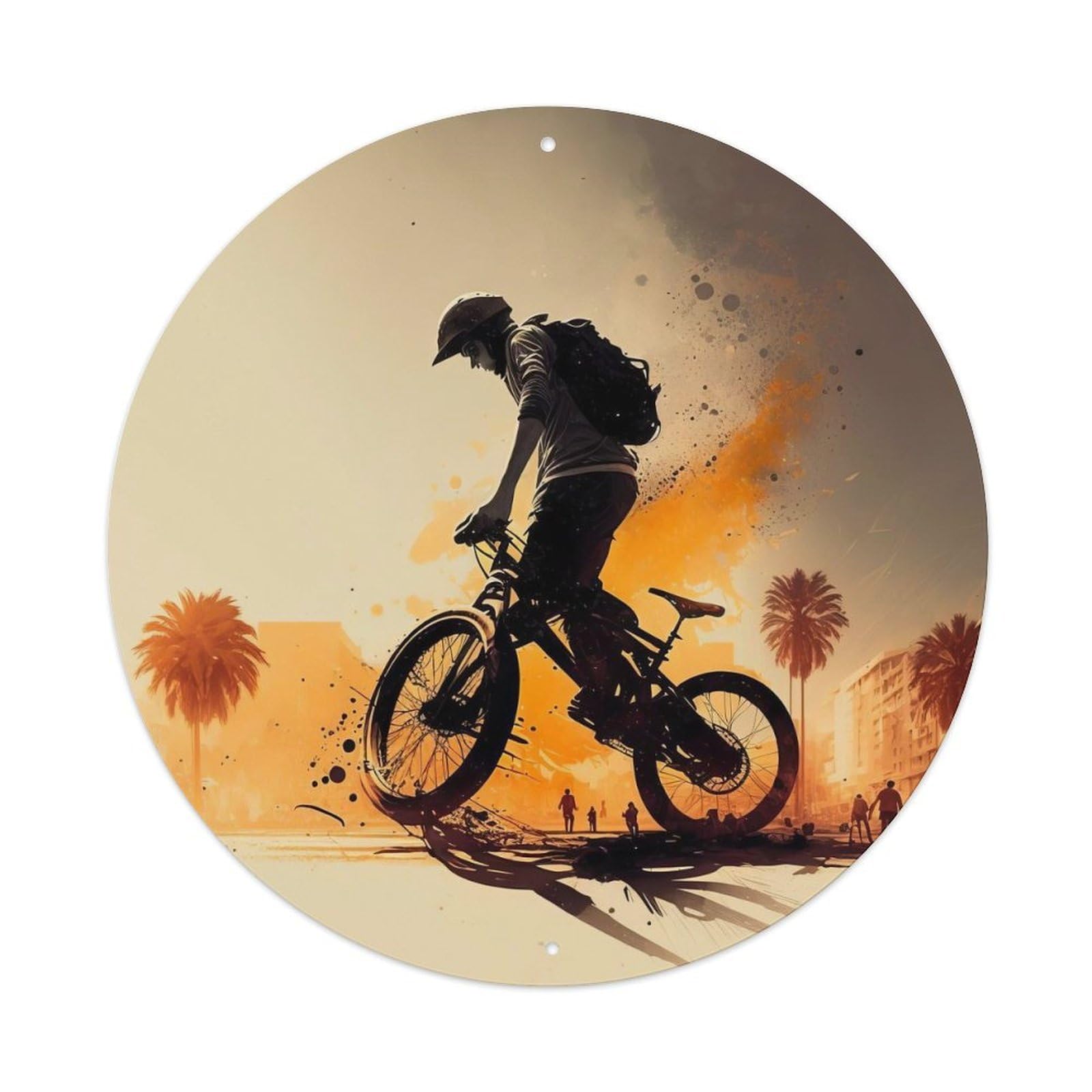 Extreme Sports Mountain Bike Downhill Vintage Metal Tin Sign Plaque