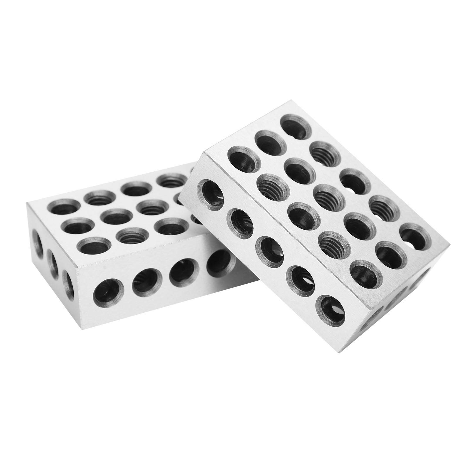 Ausla Ausla Bloques de Precisión Paralelos Métricos, 1-2-3 Bloques, 23 Agujeros, Accesorios para Fresadora, Acero Endurecido