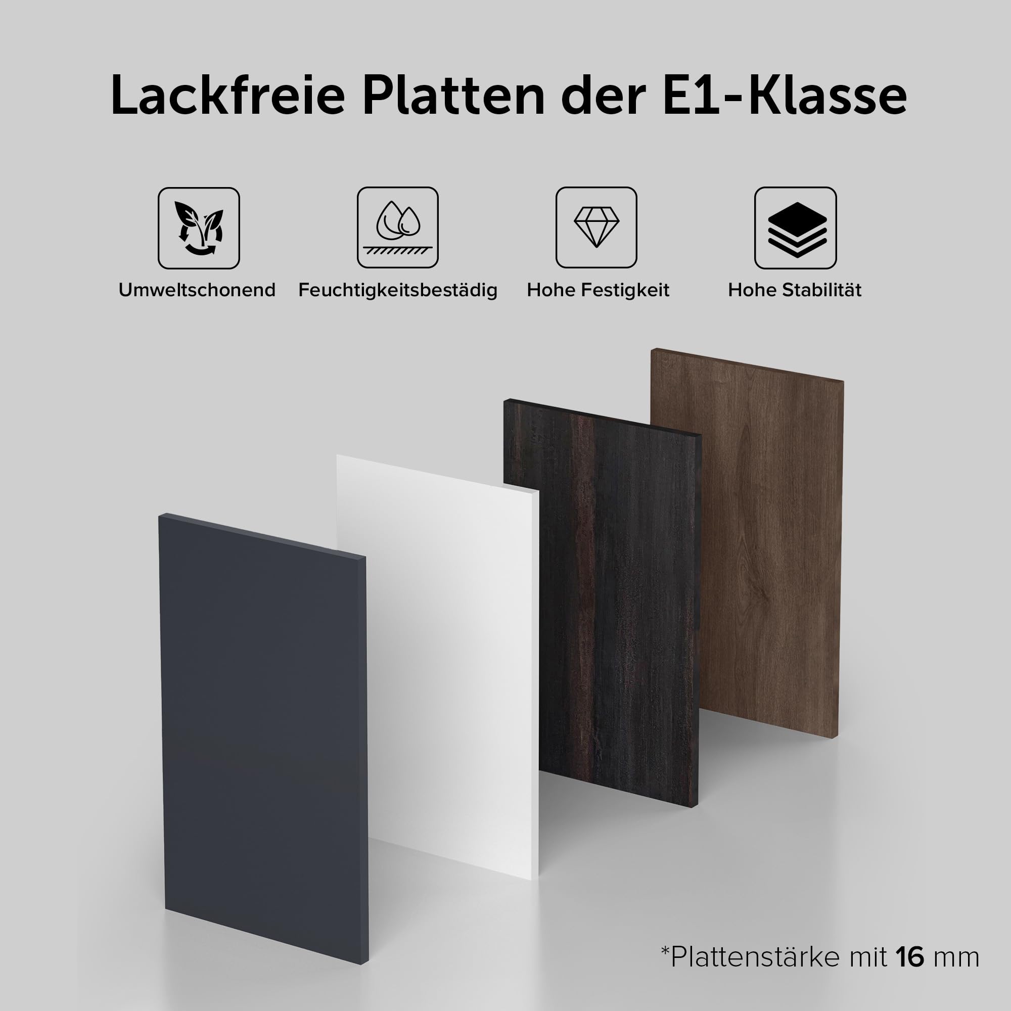 doporro Badmöbel set Waschtisch mit Unterschrank Waschbeckenunterschrank 120x48x63cm inkl. Waschbecken Badmöbel-Set Matt Anthrazit Waschbecken-Unterschrank Wandmontage Deep