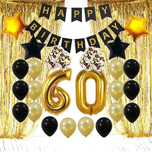 60th Birthday Decorations Gifts for Men & Women- Create Unique Events with Gold