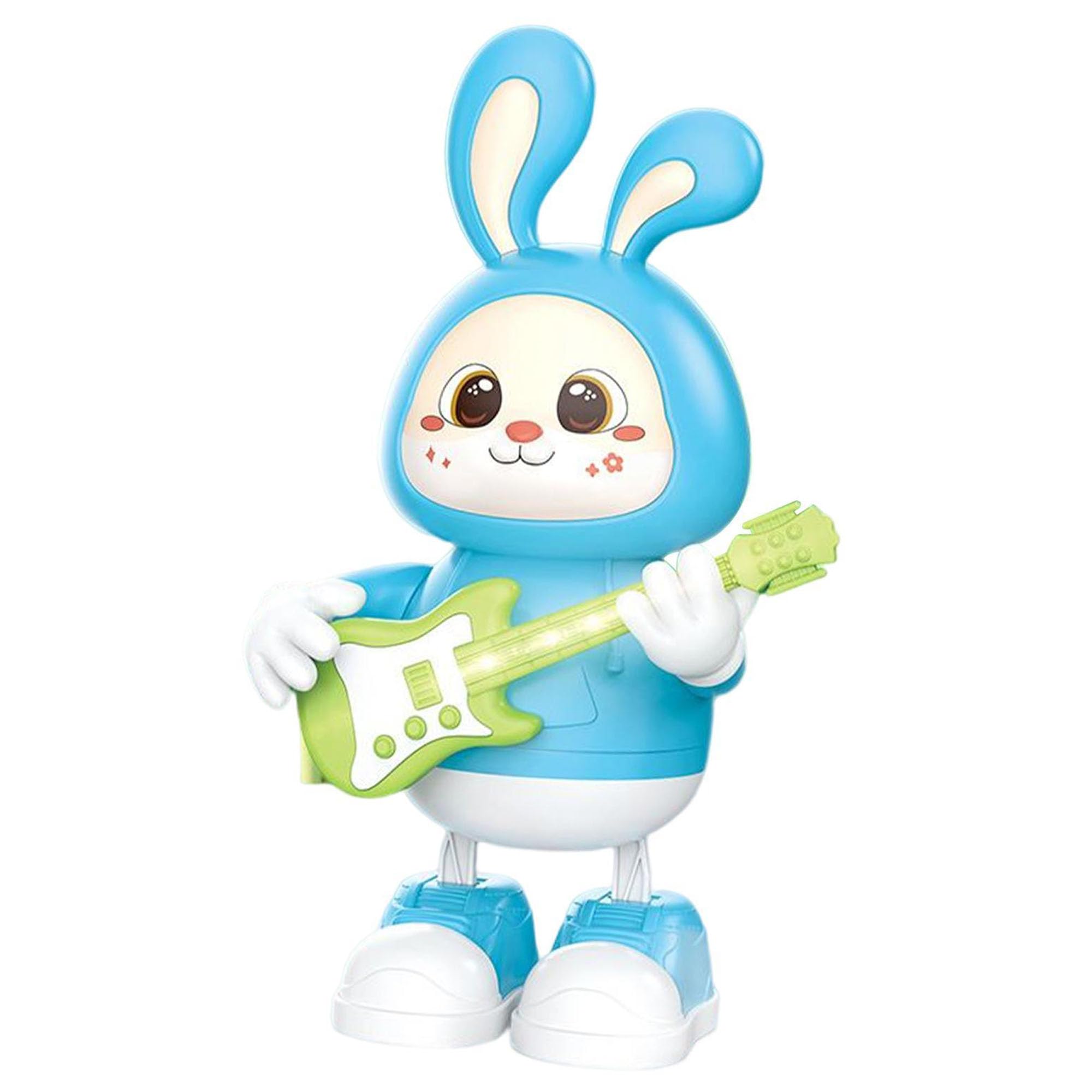 Versa-Mart Dancing Bunny Model Robot Toy- Electric Dancing Bunny Robot with Sound, Cartoon LED Light - Develop Skills and Entertain Kids for Parties (Blue)
