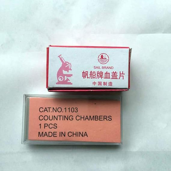 Hemocytometer Blood Counting Chamber with 100 Cover Slips Hemacytometer Blood Cell Counting