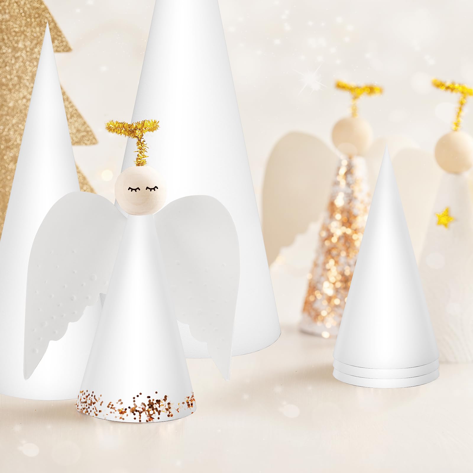 Luxury Box Christmas 6 Pcs Boules Sapin Noël En Papier Mâché 80 Mm