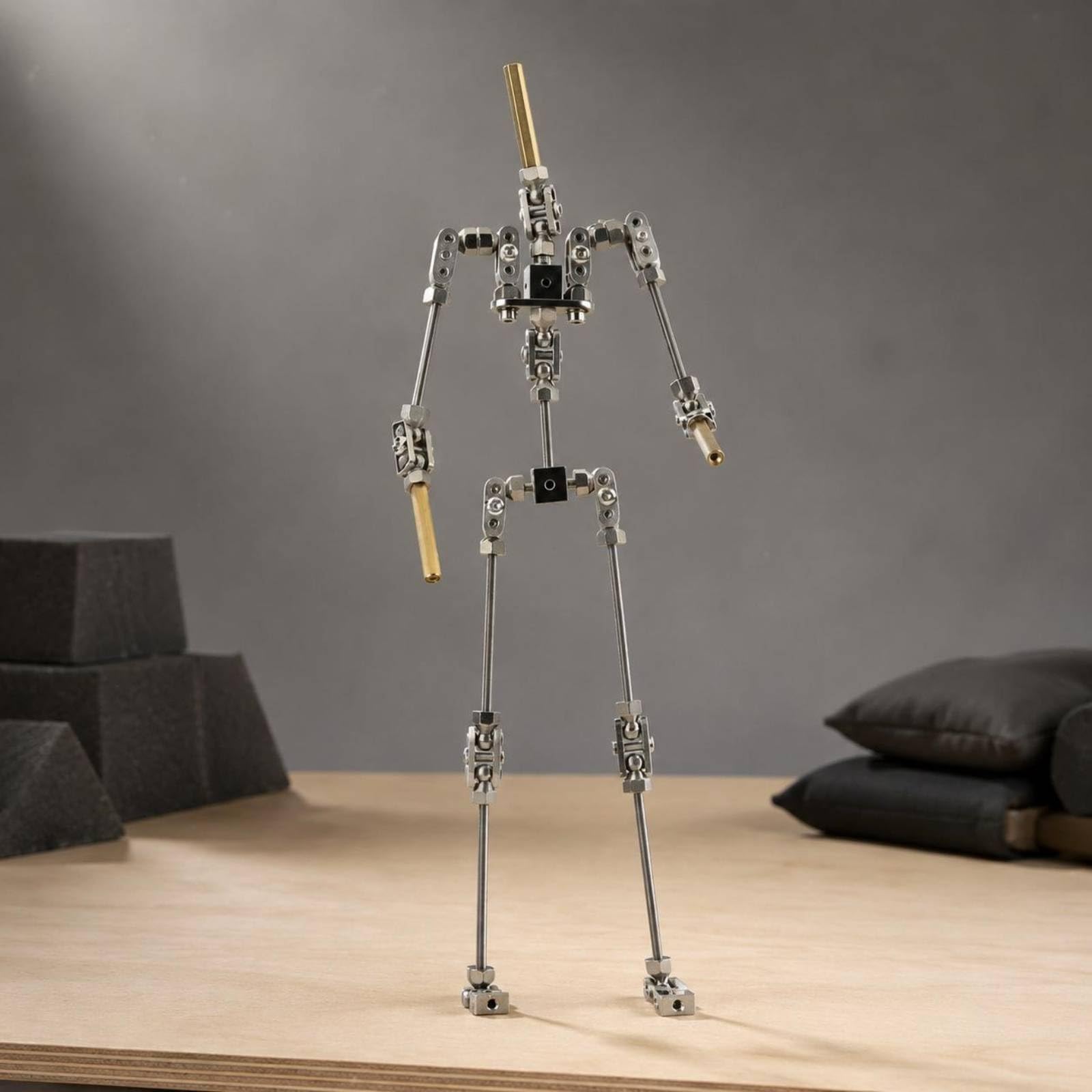 harayaa Animation Mannequin Frame Armature Squelette Marionnette Cadre Squelette Articulé Mannequin Métal Joints Verrouillables et Rotation Limitée Pose , 28 Cm