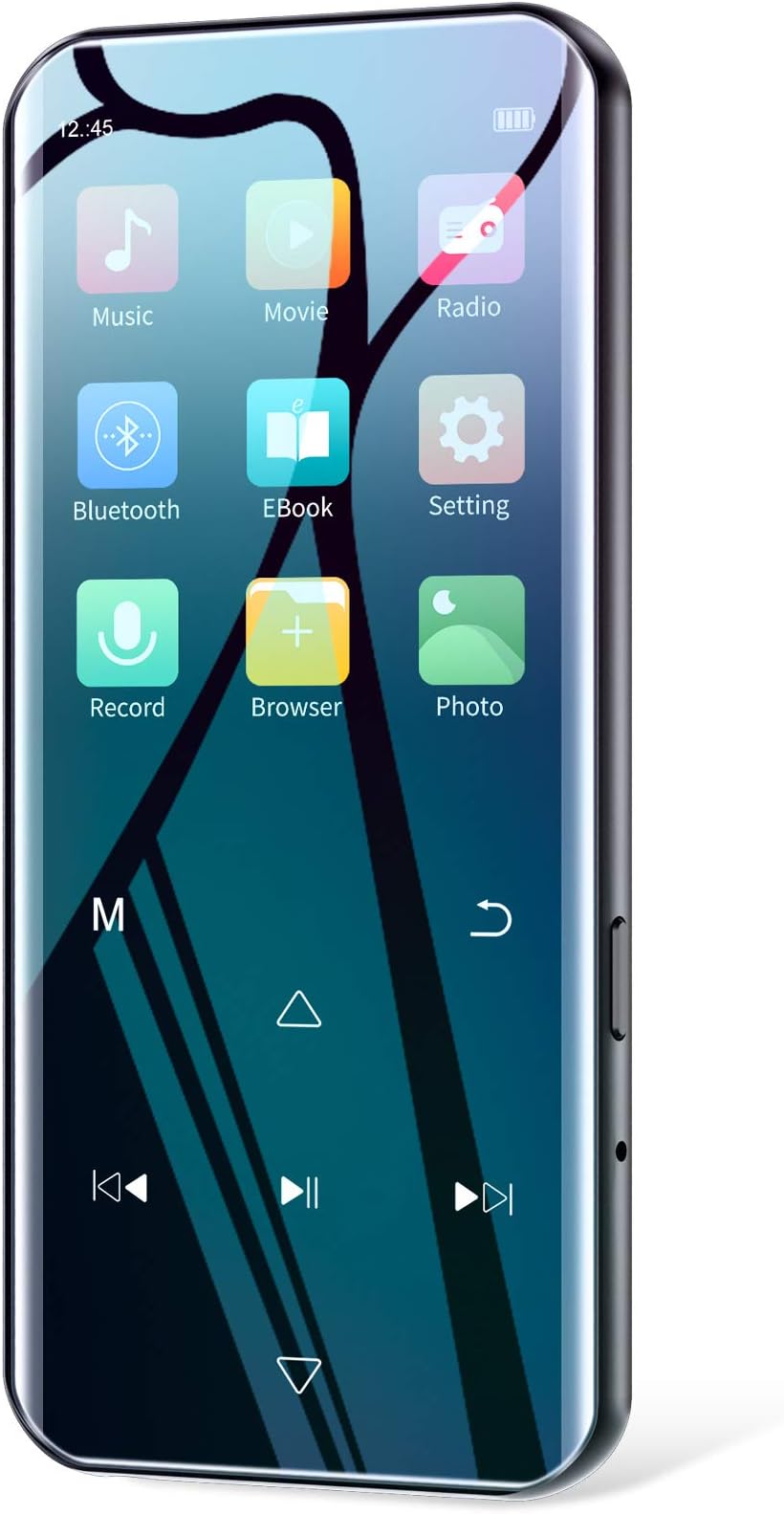 32GB HiFi Lossless MP3 Player with Bluetooth 5.0, DSD High Resolution Digital Audio Player, High-Res Portable Music Player with 2.8 inch Full Touch Screen, Support up to 512GB Micro SD Card