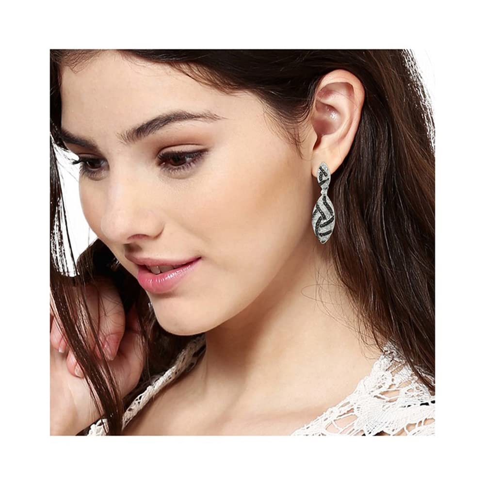 Rhodium Plated Dawn & Dusk Earrings for Women