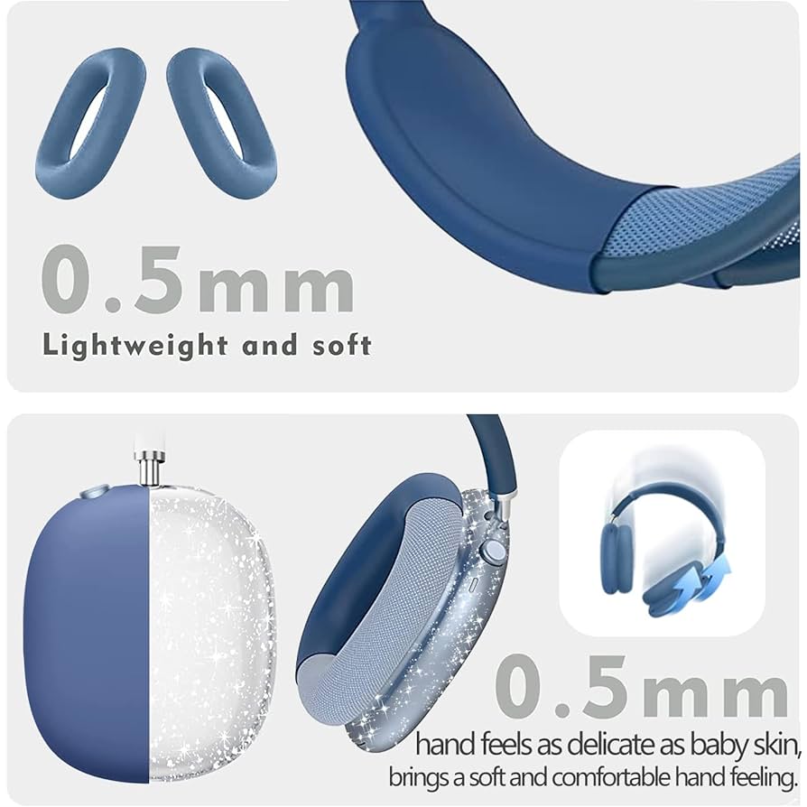 Apple AirPods Max カバー付き　正規品 Amazon.com: Case for Airpods Max Headphones,Ear Pad Case