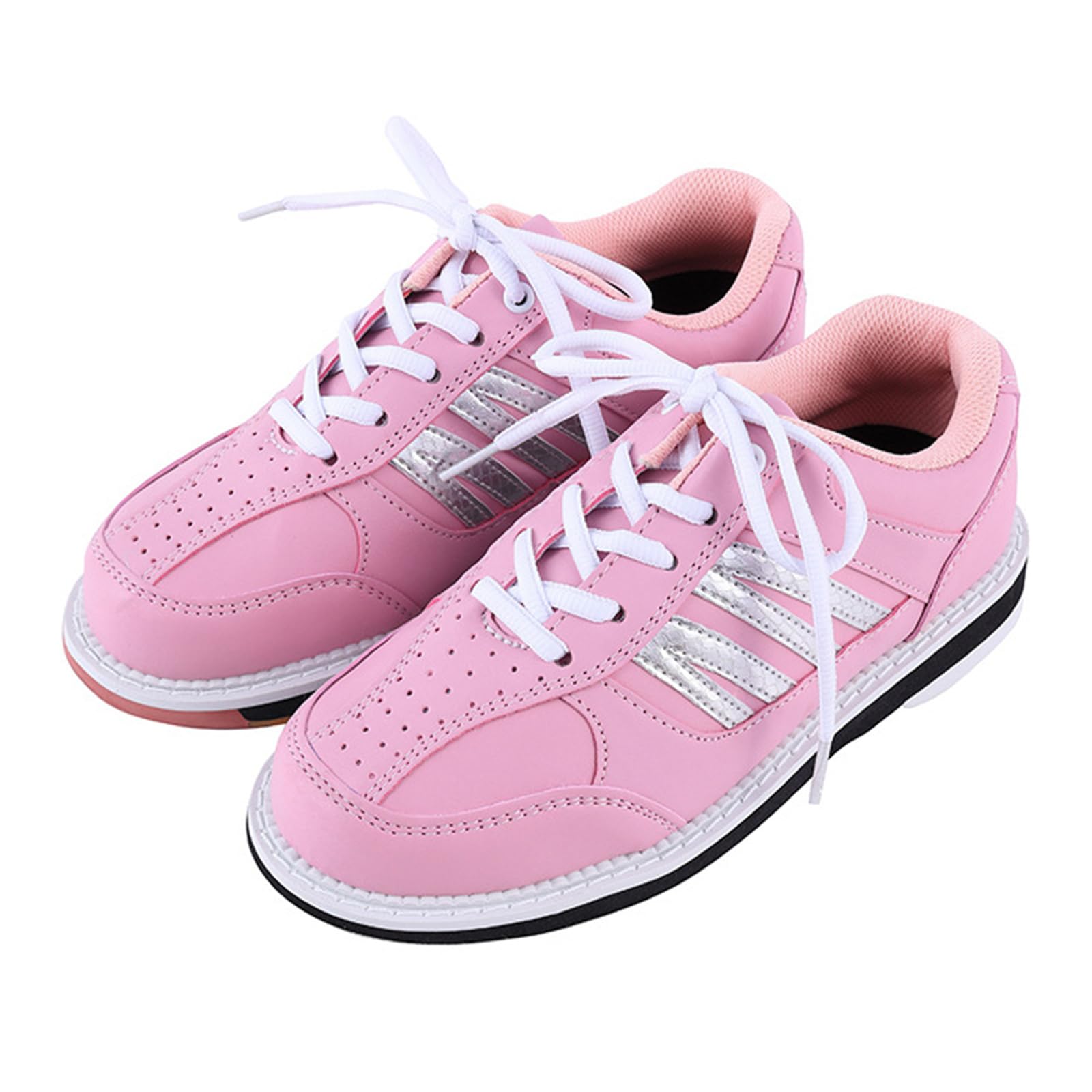 JiuQing Zapatos De Bolos Mujer Zapatos De Entrenamiento De Interior con Suela Deslizante Transpirable