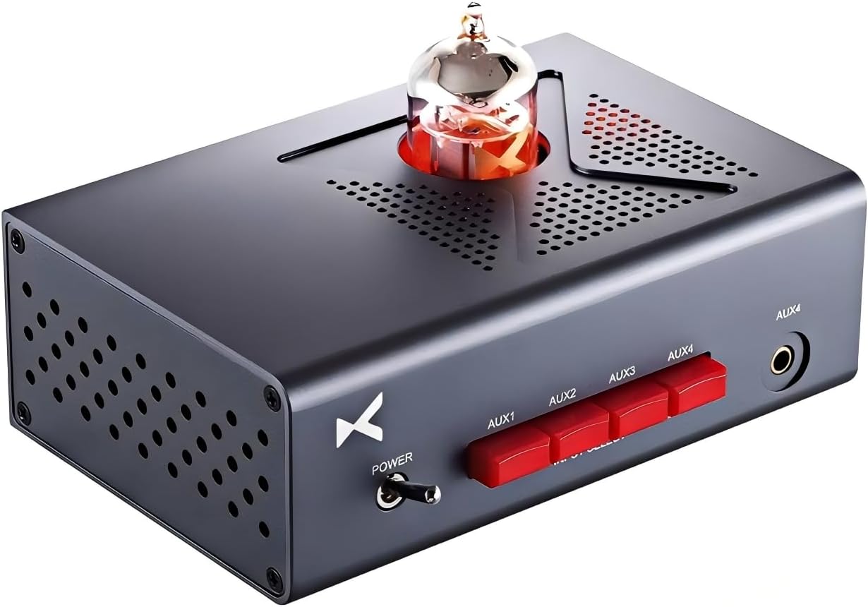 xDuoo MT-603 Tube Preamp - 12AU7 Tube Pre-Amplifier with 4 Audio Inputs one Audio Output