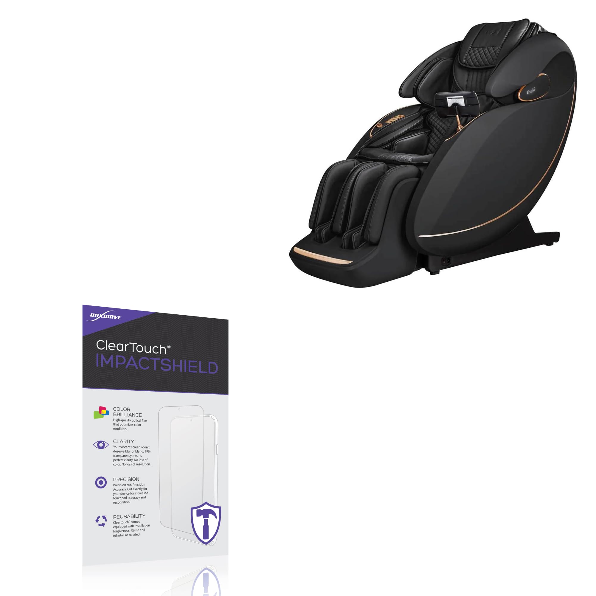 BoxWave Screen Protector Compatible with Osaki Platinum Solis 4D+ - ClearTouch ImpactShield (2-Pack), Impenetrable Screen Protector Flexible Film