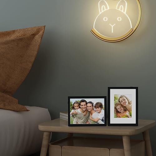 Vista 583 de Egofine Portarretratos de 9 x 12 pulgadas hecho de madera maciza con plexiglás, fotos de 5 x 7/6 x 8 con paspartú o de 9 x 12 pulgadas sin paspartú