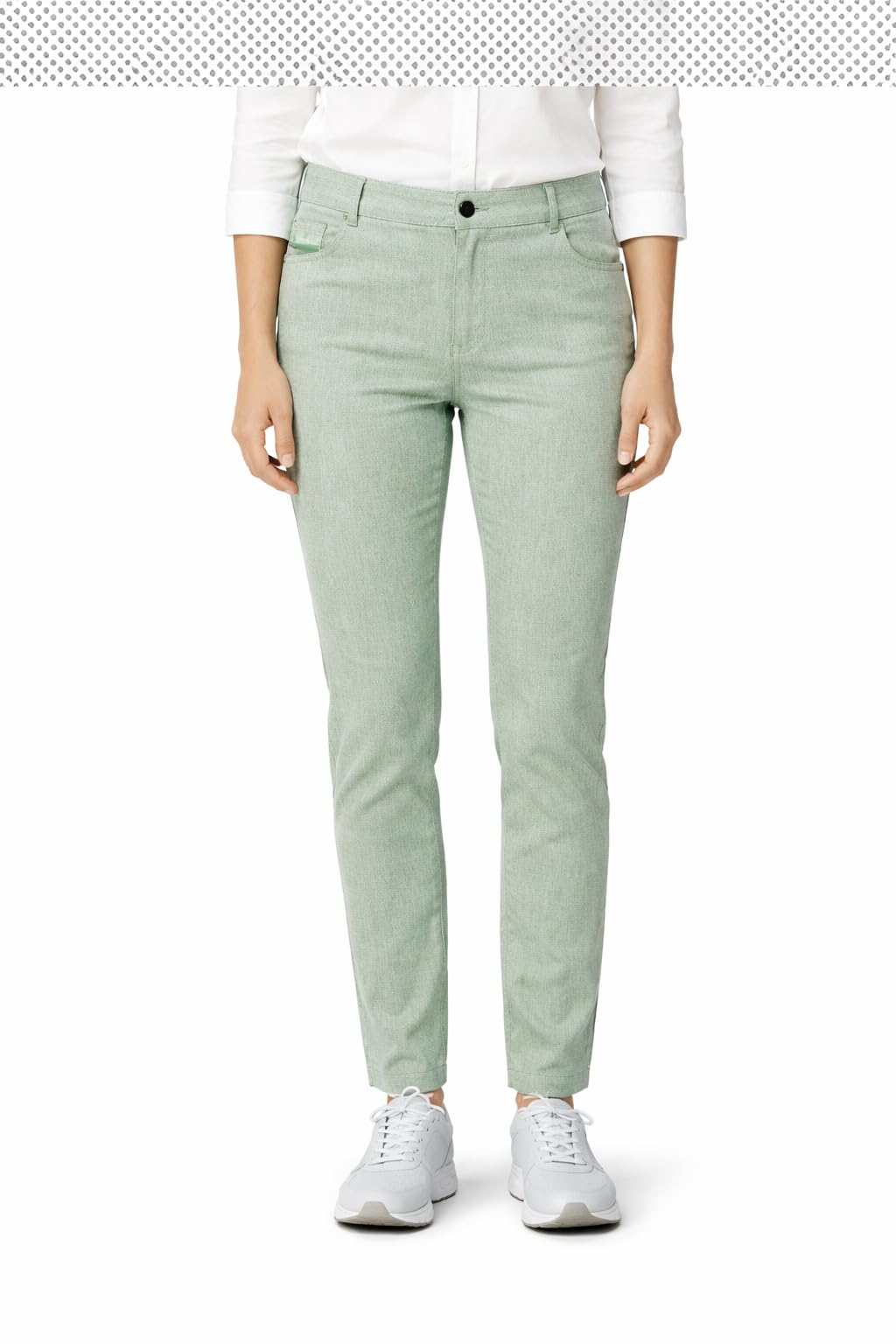 Pantalone Donna Regular Fit, 98% Cotone 2% Elastan, Made in Italy