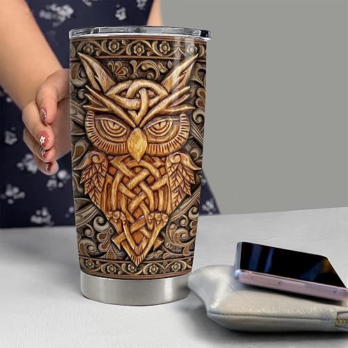 Vista 220 de SANDJEST Vaso de dragón divertido de 20 onzas, de acero inoxidable, aislado, taza de viaje, taza de café, regalo para hombres y mujeres, amantes