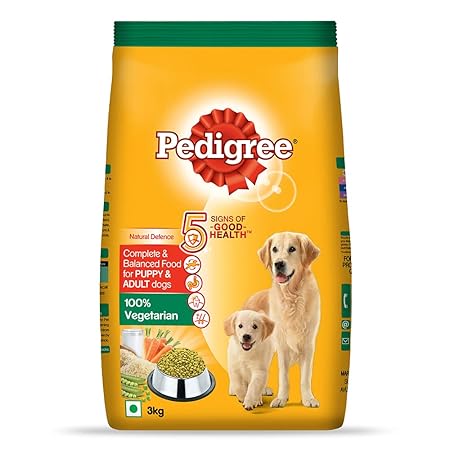Pedigree Adult Dry Dog Food, Vegetarian, 3kg Pack