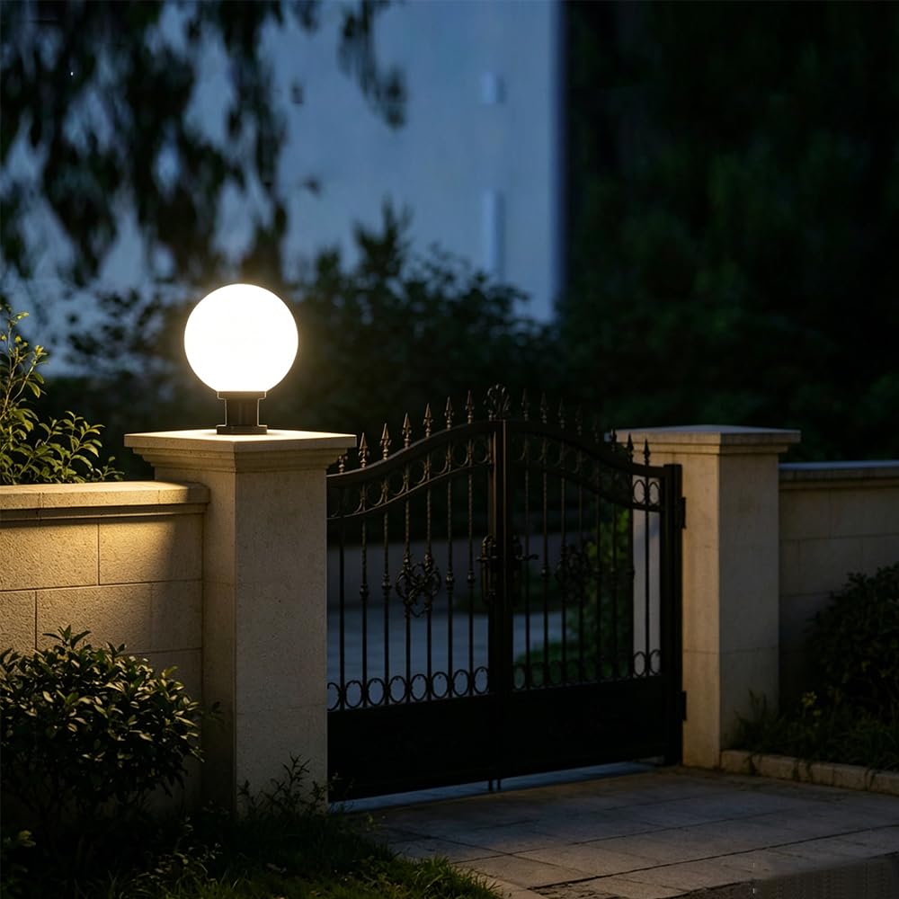 Globo Per Lampione In Acrilico Globi Di Luce Per Esterni Globi Di Ricambio Paralume Di Ricambio Coperture Per Pali Della Luce Per Esterni Lampada A Colonna E27 Lampione Sfera Villa Giardino (15cm)