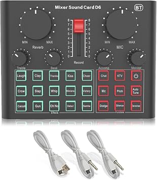 Sound Card Kit BM800 Microphone Professional Condenser Bluetooth Wireless MIC Sound Card with Ring Fill Light Cantilever Bracket Live Streaming Studio Setup for Recording Music