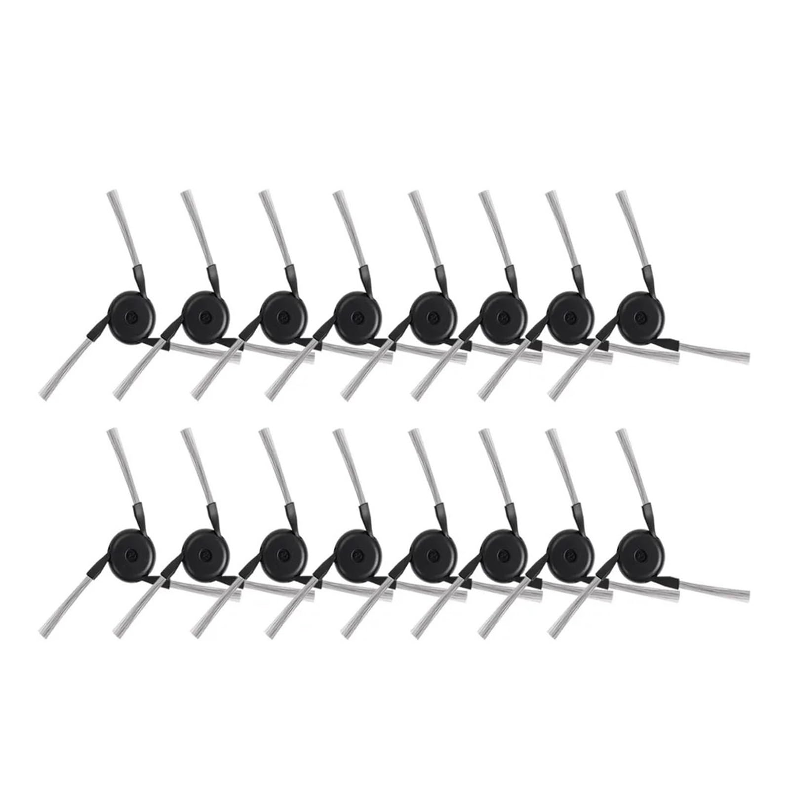 Qlmxjvzhkcn 16Pcs Black Side Brush，Compatible For Dreame，X40 Ultra/X40 Pro/X50/X50 Ultra/S40 Enhanced/X40 Pro Ultra/L40 Ultra/X30 Pro Ultra Robot Vacuum Cleaner(16Pcs Black)