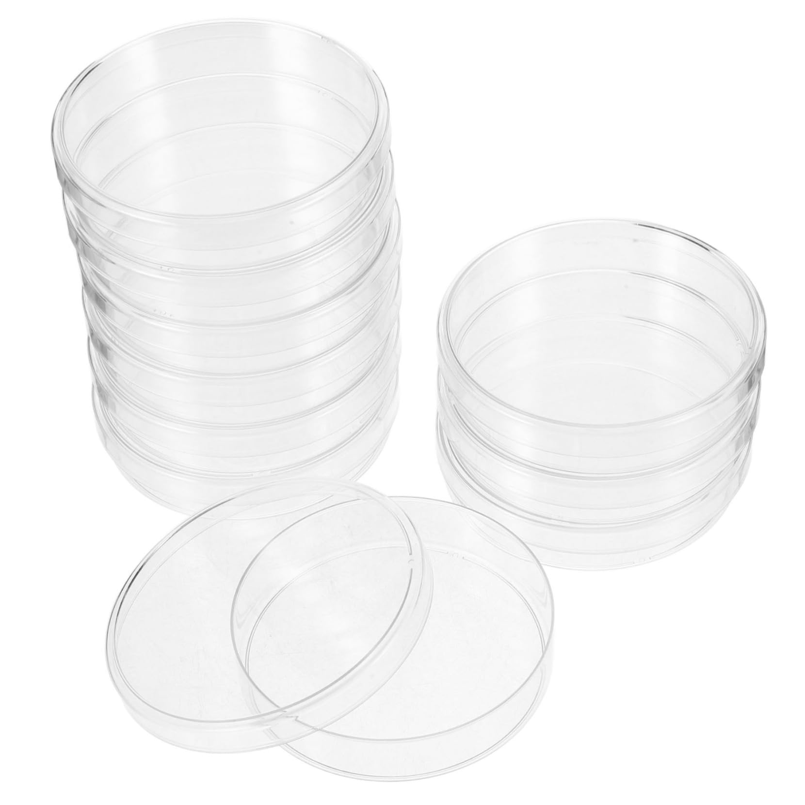 FUNOMOCYA 10pcs Petri Dish Lab Testing Dish Lab Petri Plate Dish Biologicals Dish Lab Analysis Plate Microbiology Dish Clear Petri Plate Cell Culture Dish Agar Agar Transparent Plastic