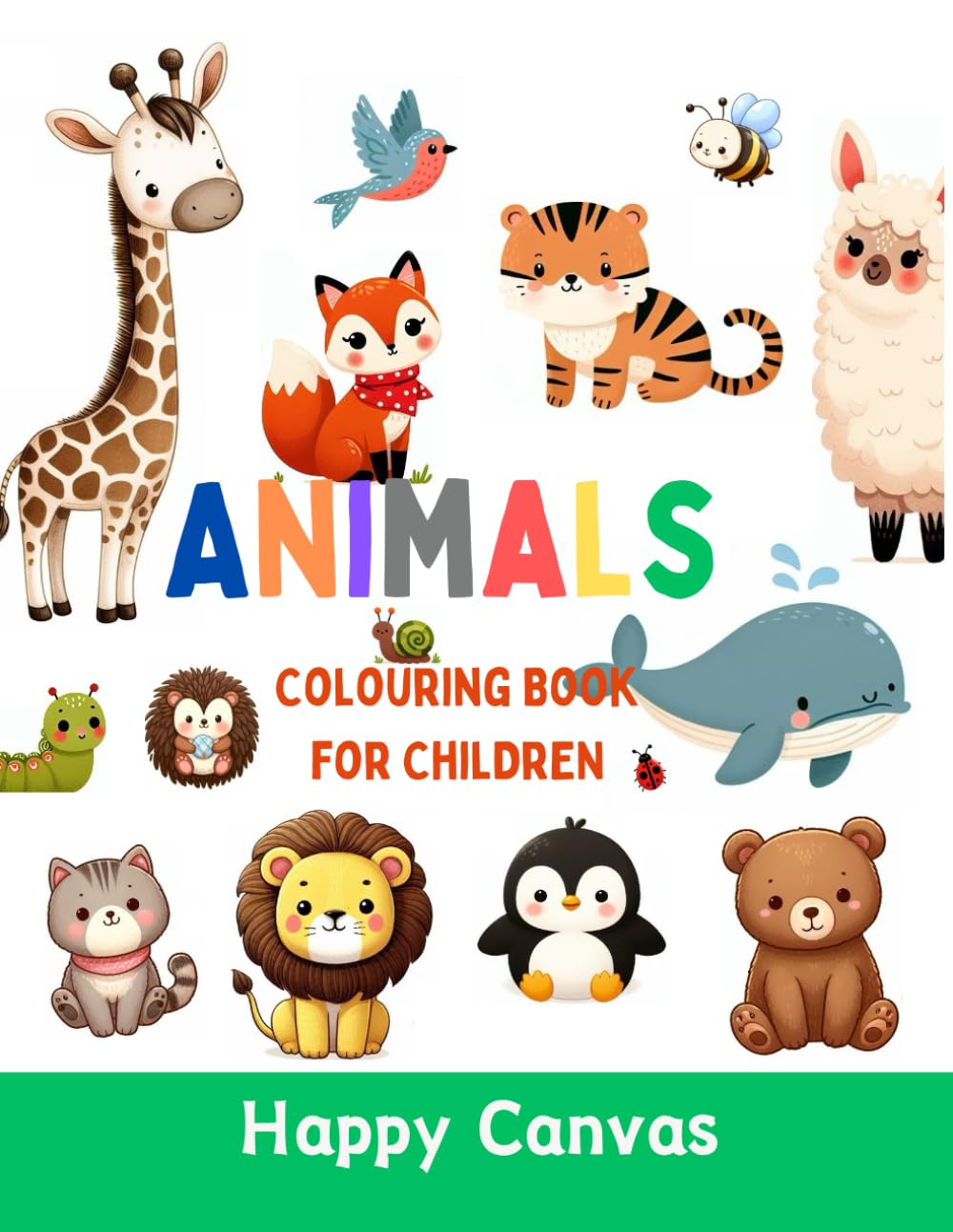 Animals - Colouring Book for Children: Cute Animals For Children Ages 2-6, 50 pages to colour