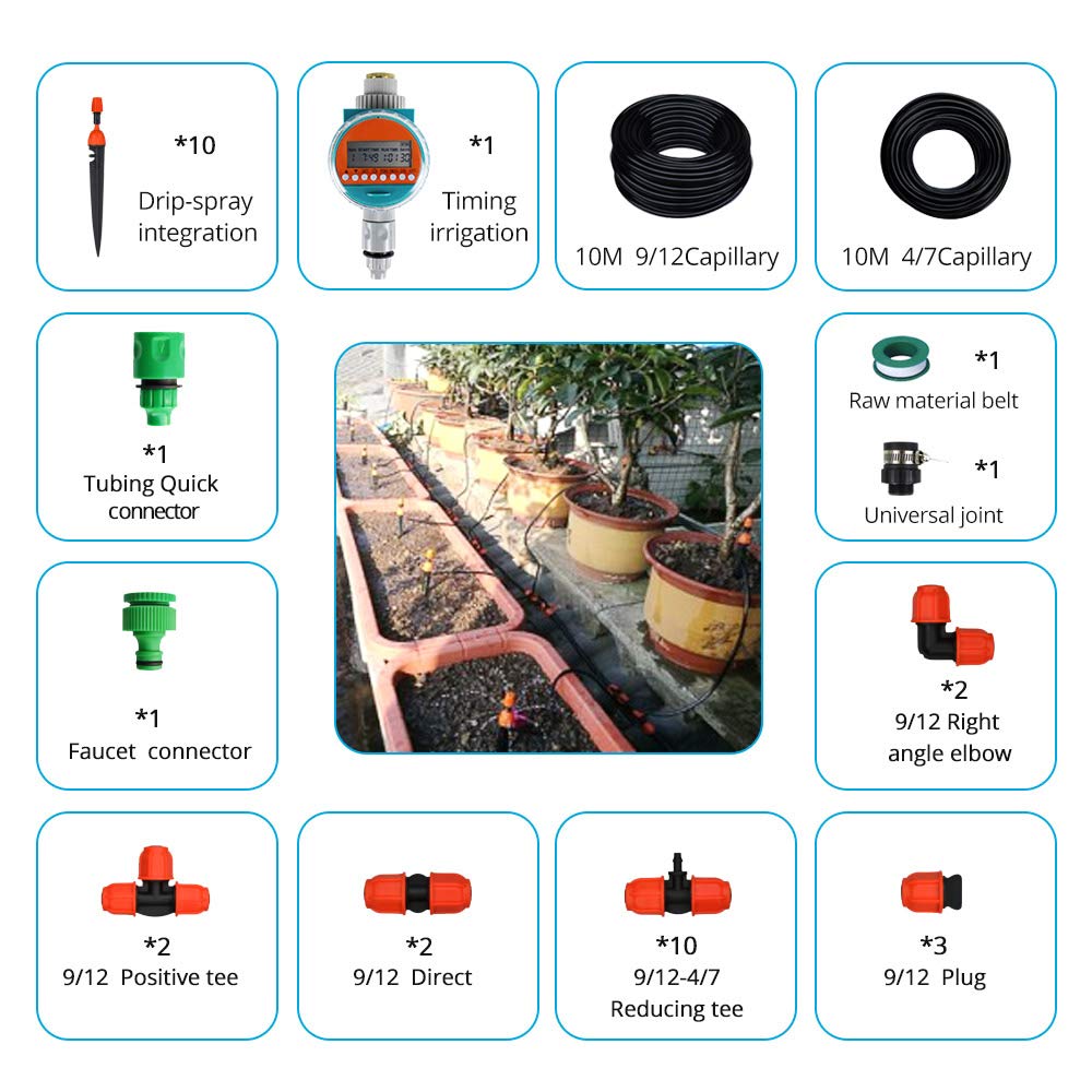 BENEXMART Wifi Automatico Giardino Acqua Timer Smart Phone Remote Garden Sistema di Irrigazione Elettronica Timer Controller Irrigatore (Per irrigazione a pioggia)