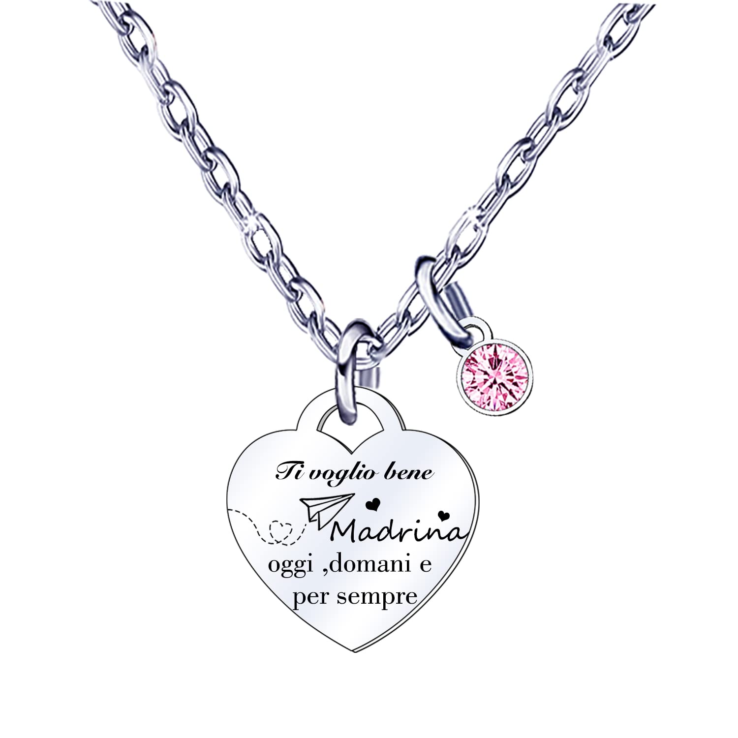 JRZDFXS Regalo Nonna Collane Nonna Regalo Natale per Nonna Collana Donna regalo Compleanno Nonna Regalo Natale per Nonna Cuore Diamante Collana Argento Pendent