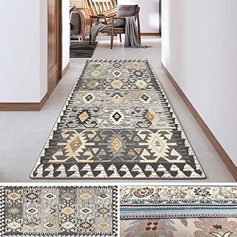 QQrunner Grey Carpet Runner for Any Room Cover