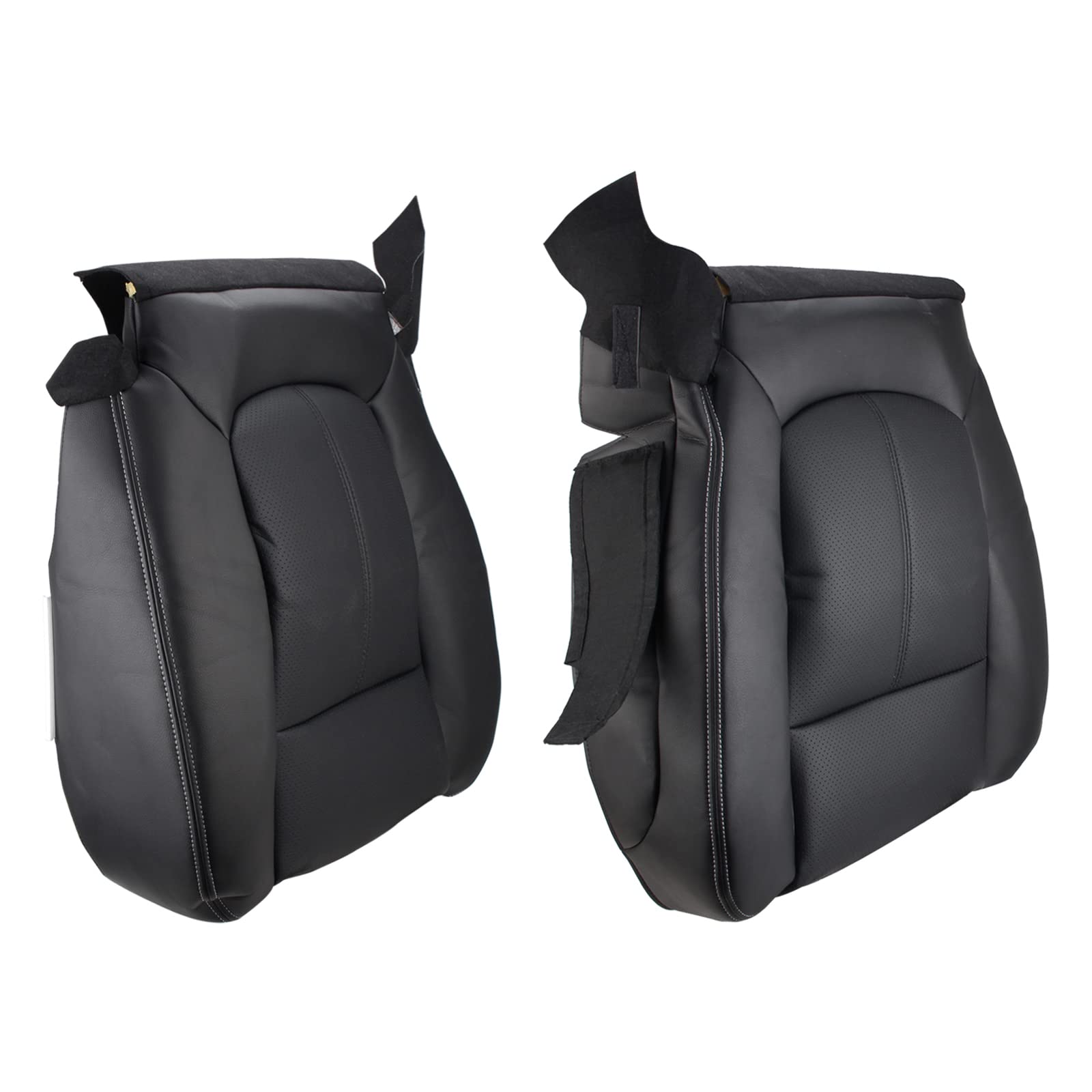 Soillar Front Driver & Passenger Seat Cover Replacement – Gray Cloth For Ford F-150 XLT (2015-2020) – Fits Heated/Non-Heated, OEM Style