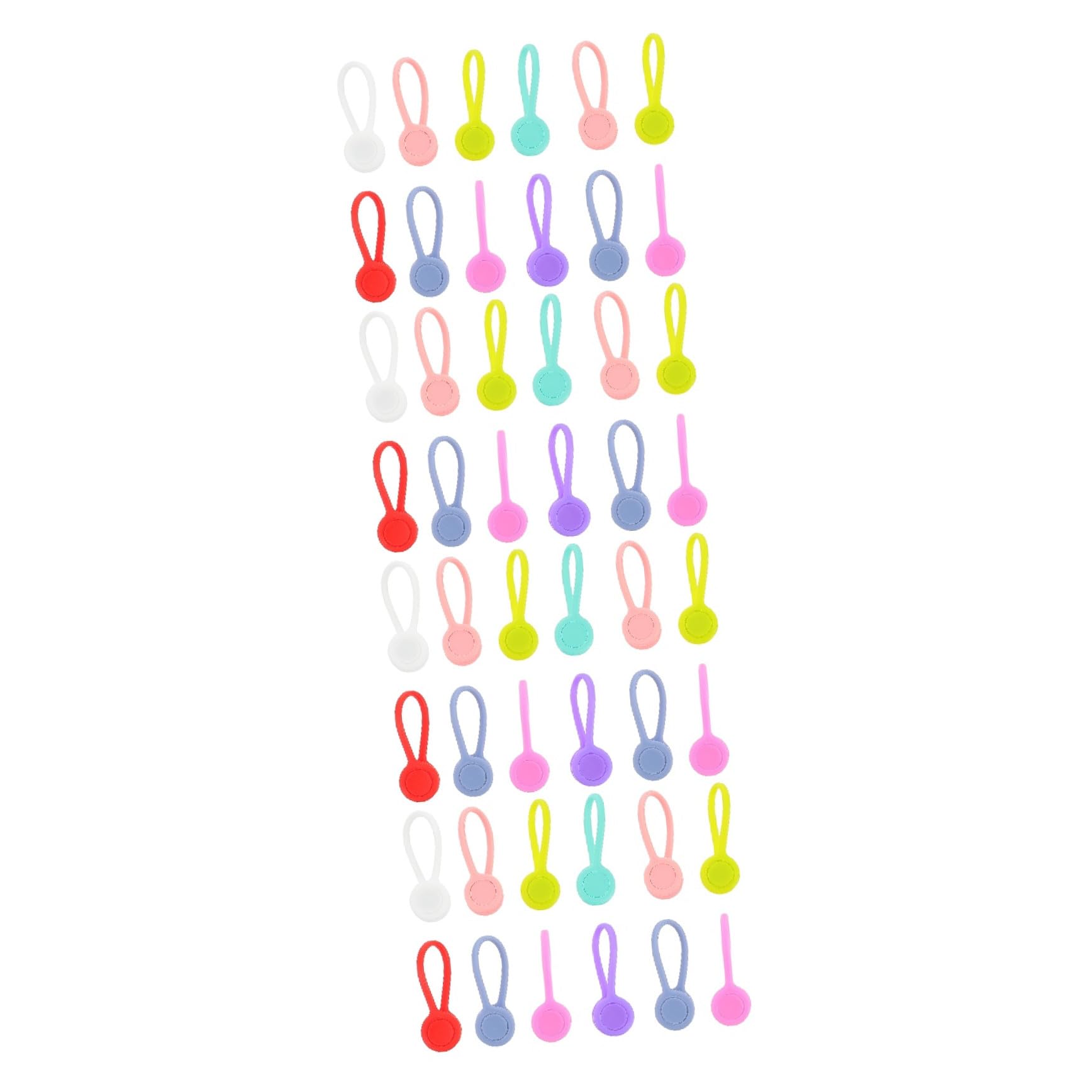 BESTonZON 48 Piezas abrazadera de cable soporte para auriculares soportes magnéticos para cables enrollador de cable magnético enrollador de cordón magnético bridas magnéticas Linea de datos