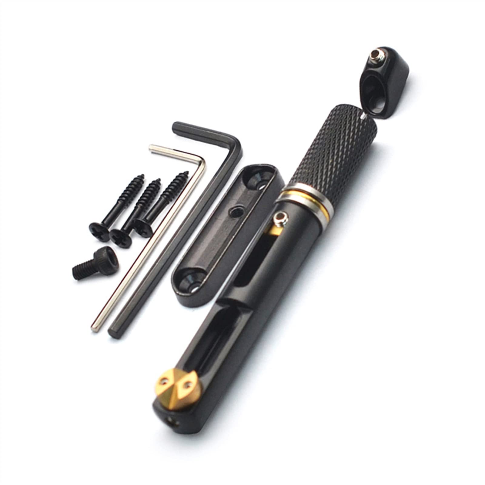 1 Zestaw Metalowy Mostek Do Gitary Elektrycznej Bez Głowy Z Kluczem Do Gitary Bezgłowej Mostek Gitarowy (Color : 01)