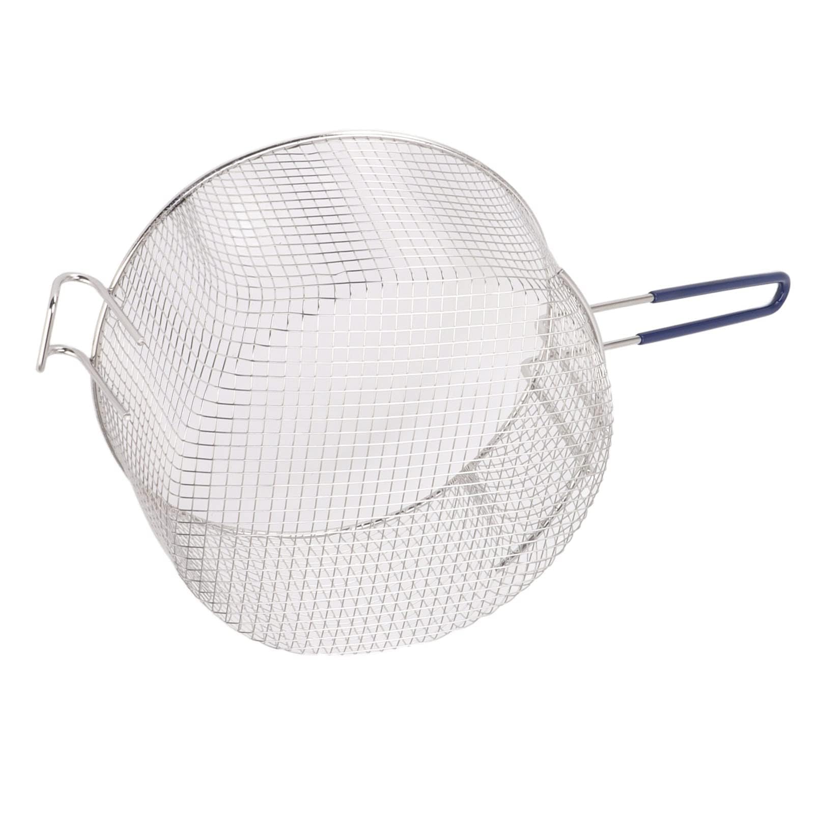 Red para Freír, Cesta para Freír con Mango Largo, Lavable, Resistente Al óxido, Resistente a la Carga, Acero Inoxidable, 23 Cm para Nuggets de Pollo (Mango de goma)