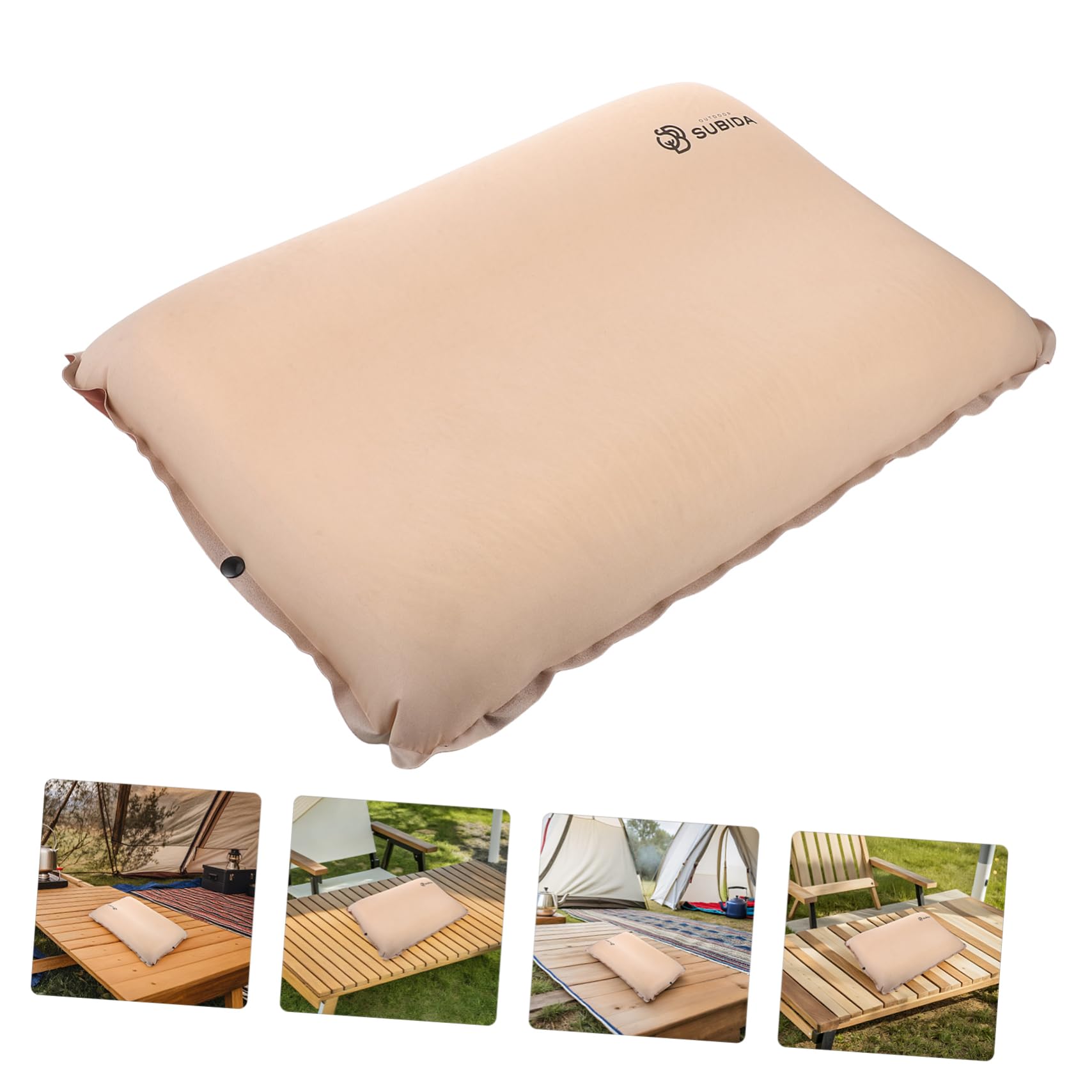GANAZONO Almohada de Viaje Inflable, Almohada Compacta Tecnología Autoinflable, Ergonómica y Resistente al Agua para Camping y Actividades al Aire Libre