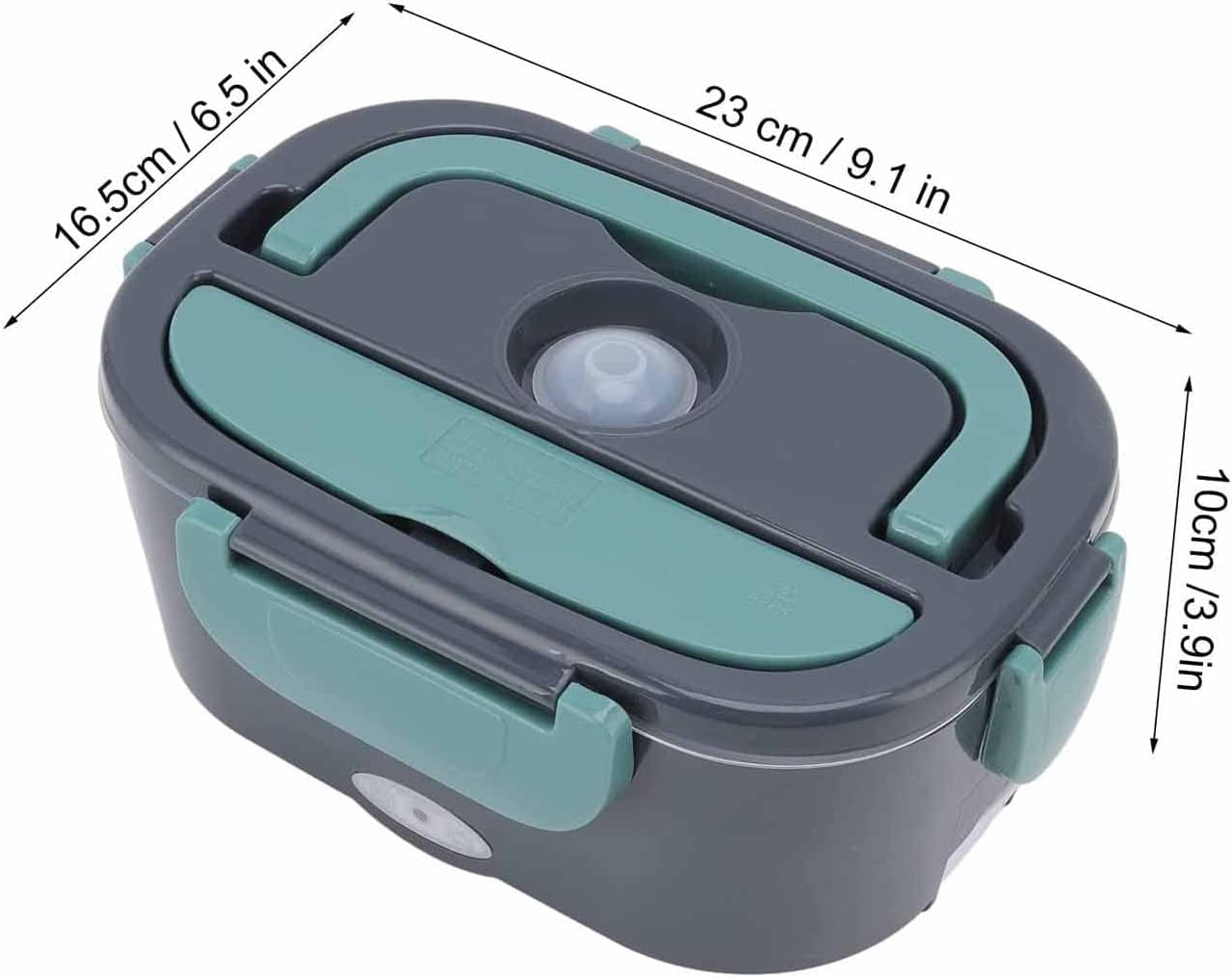 Elektrische lunchbox, 75 W, 1,5 l, draagbare Bento boxen, elektrische broodtrommel, 12 V-24 V, voor auto en thuis, met afneembaar roestvrij staal, 304 voedselcontainer, vork, lepel, transporttas