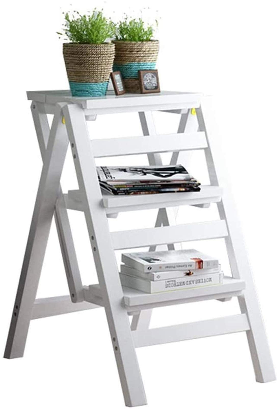 Chaise échelle pliante 3 niveaux pour atteindre facilement vos placards hauts