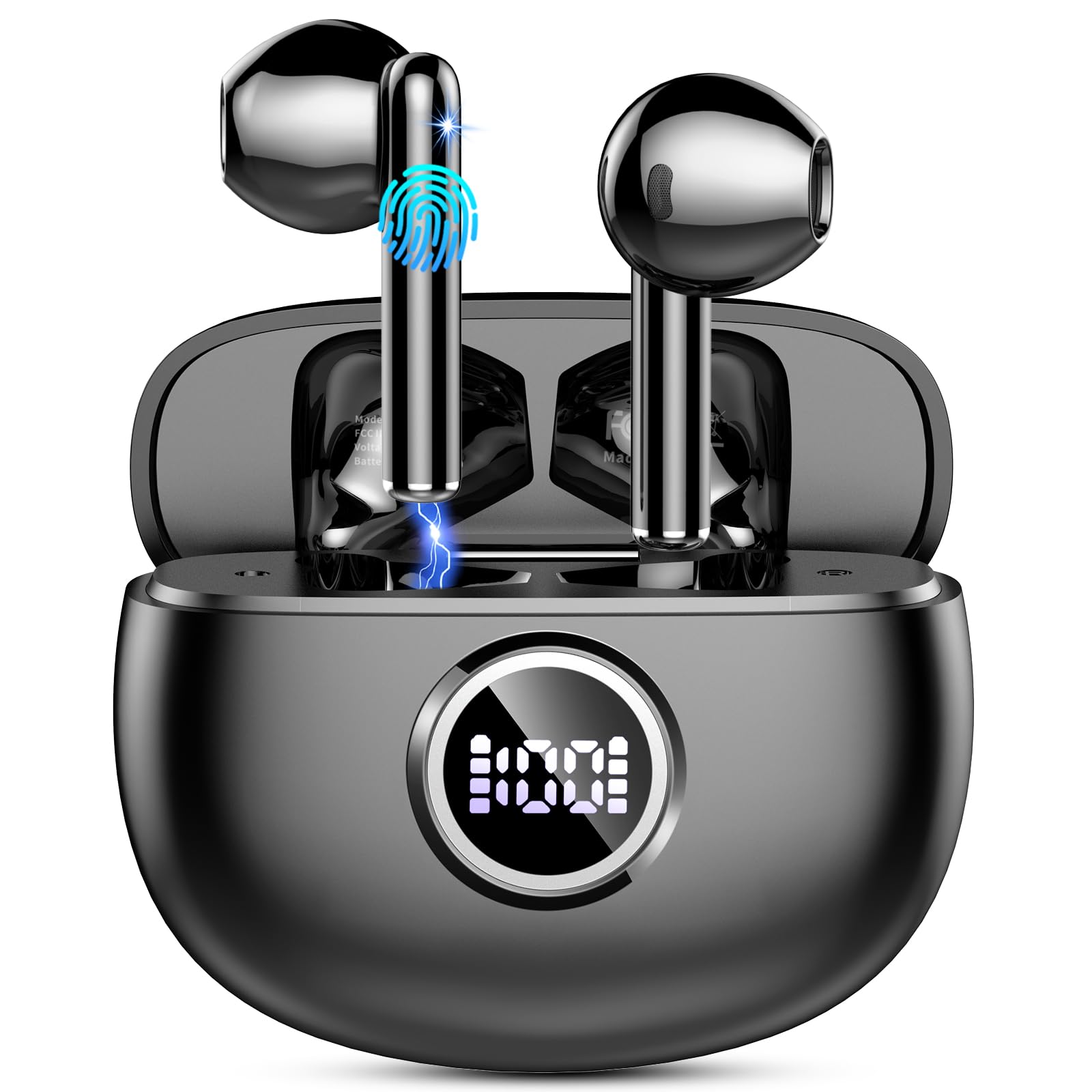 Cuffie Bluetooth,Auricolari Bluetooth 5.4 In Ear Stereo con 4 Microfono ENC,30 Ore Cuffiette Wireless Cancellazione Rumore, 2026 Cuffie Senza Filo HiFi Stereo IP7 Impermeabili per iOS & Android