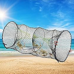 Cebo Para Nasa De Pulpo TANCUDER Trampa de la Red de Pesca Trampa de Pesca Plegable Red de Pesca Portátil Trampa de Cangrejos 30cm x 60cm Nailon Jaulas de Cangrejo Trampa Redonda para Peces Camarones