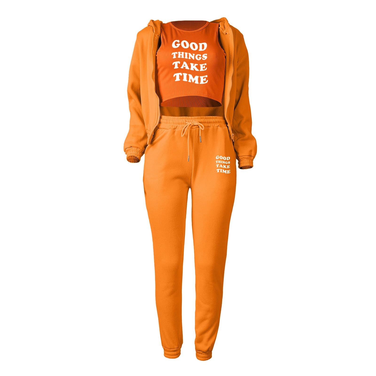 Generico Pantaloni Tuta Donna Primavera 2 Pezzi Completo Curvy Manica Lunga Set Pantaloni Jogging Tuta Da Casa Donna Loungewear Activewear
