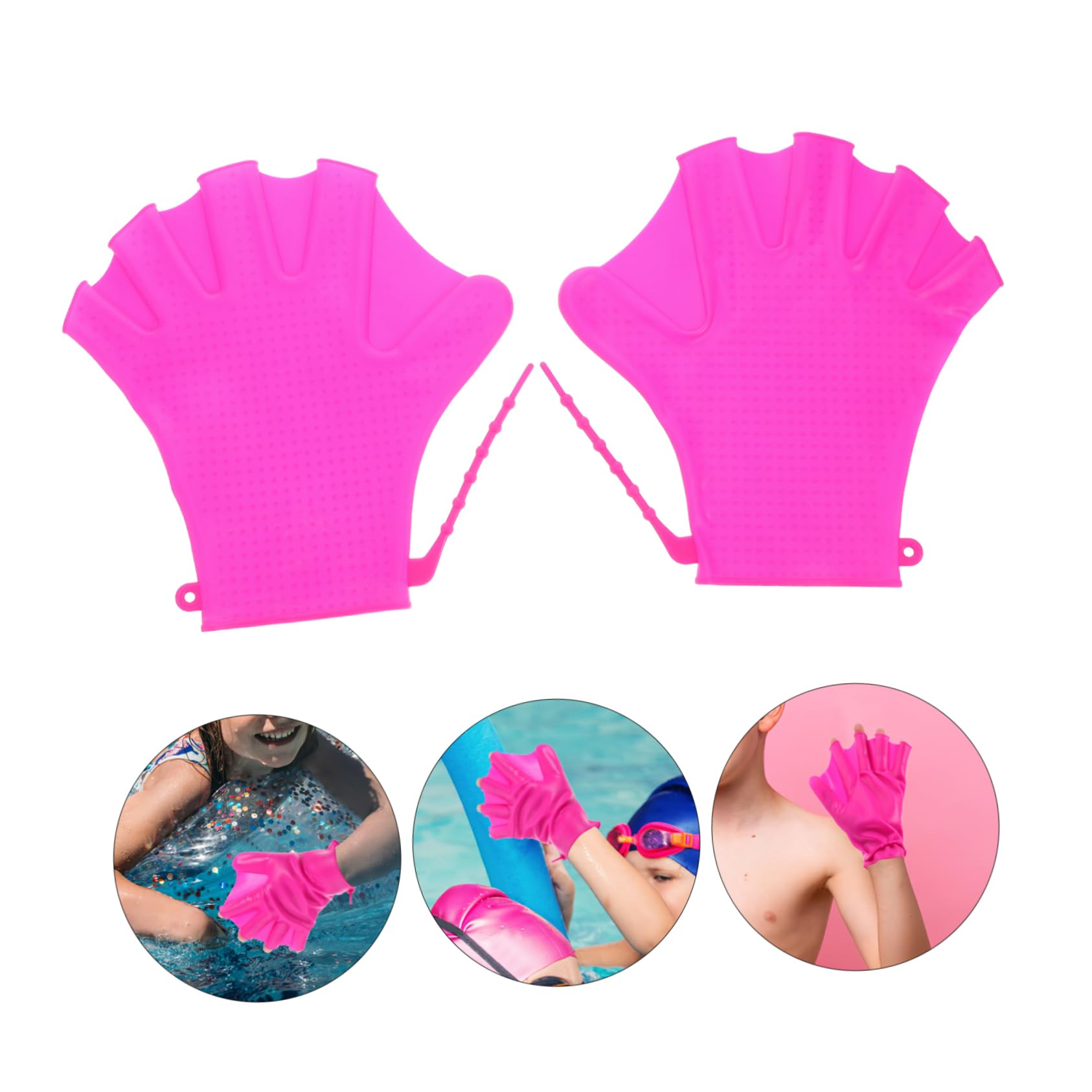 INOOMP 1 Pair Swim Gloves Child Sea Glove for Pool Paddles for Kids Adults Diving Training
