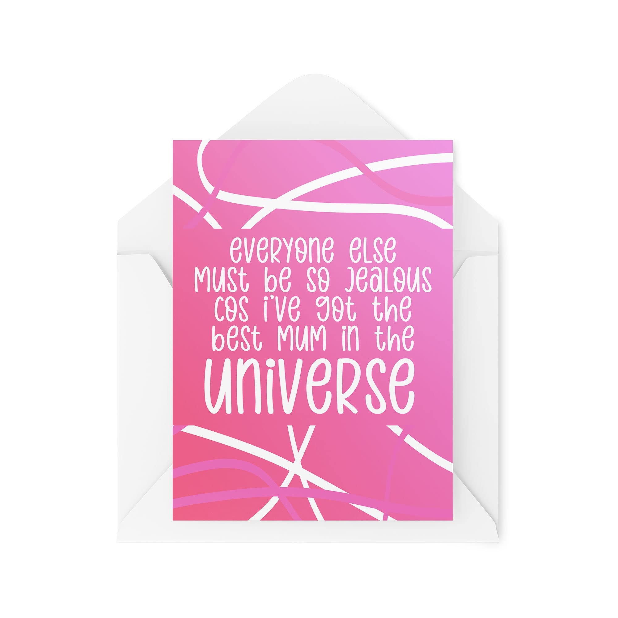 Funny Mother's Day Cards | For Her Parent Love Mummy Banter Mum | Best In The Universe | Joke Silly Son Daughter Cute Quote | CBH900