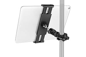 Cahaya Tablet Holder for Microphone Stand: Adjustable iPad Mount Holder for Mic...