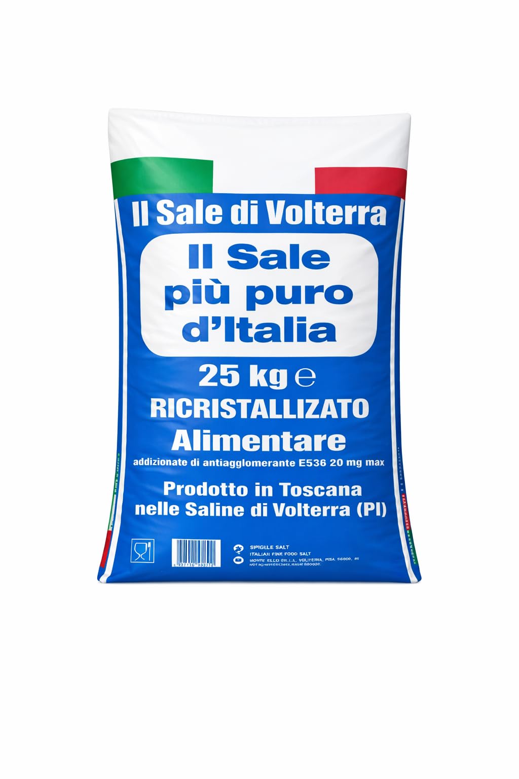 Sale Alimentare Fino 25kg Saline di Volterra Toscana Ricristallizzato Made in Italy