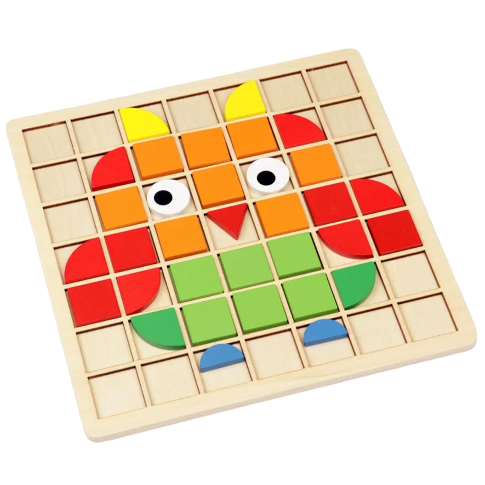 Rompecabezas Mosaico Formas Geométricas Madera Montessori